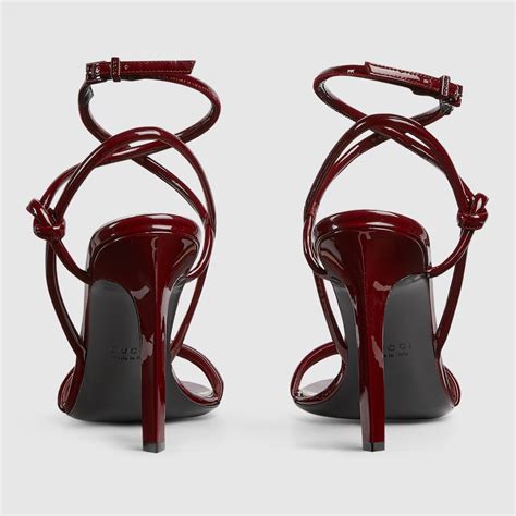 ovchiali donna gucci glitter rosso|Women's strappy sandal in Rosso Ancora patent leather.